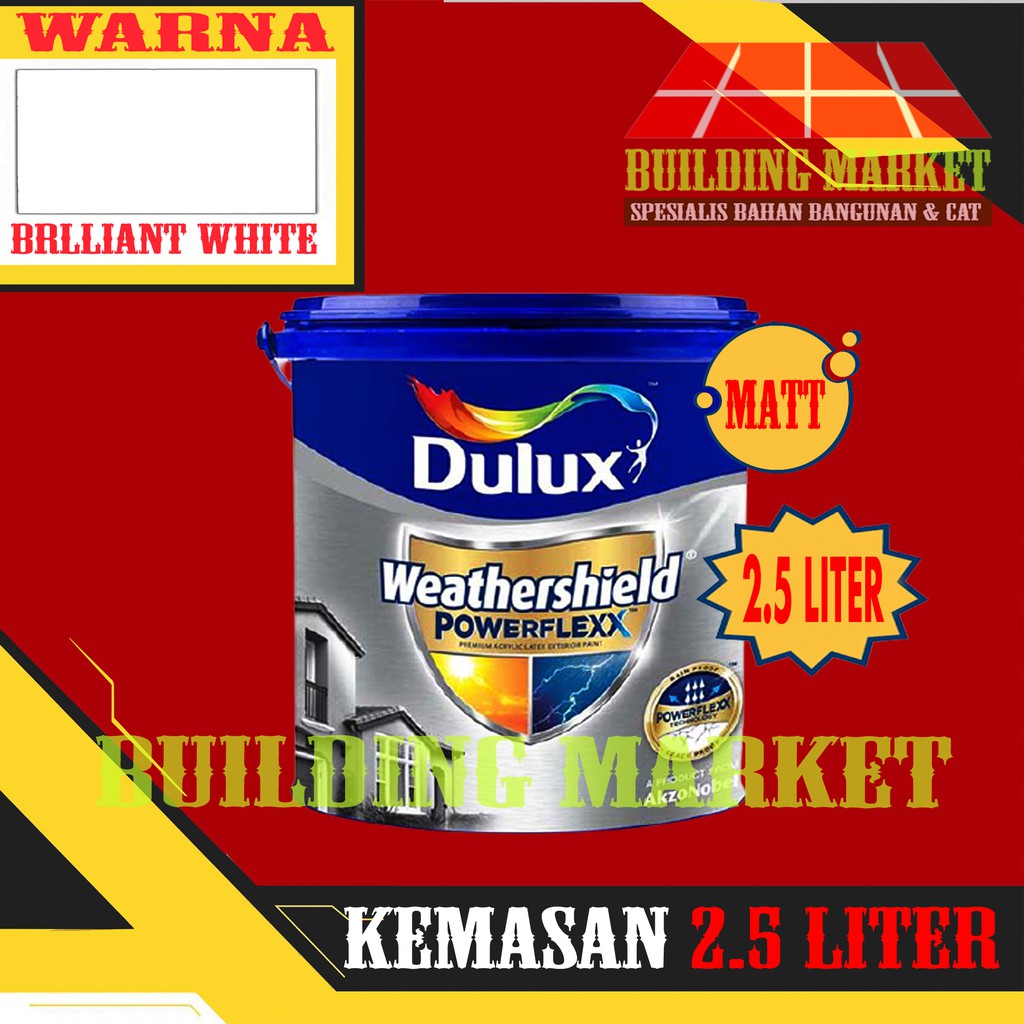 Jual Cat Tembok Dulux Weathershield Powerflexx Exterior Brilliant Whte