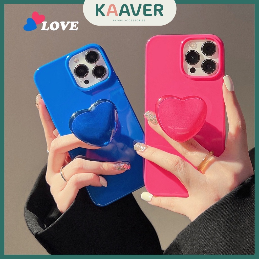 Jual Kaaver Pink Blue Love Popsocket Soft Case Iphone 7 8 Se X Xs Xr 11 12 13 14 15 Mini Pro 8612