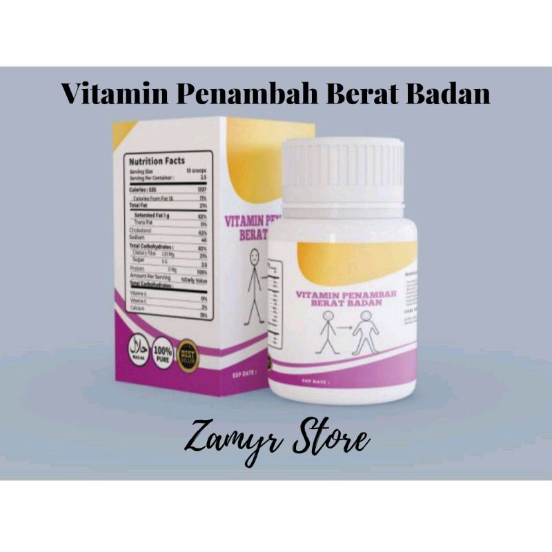 Jual Cod Vitamin Penambah Berat Badan Orang Dewasa Obat Penggemuk Viral Paling Ampuh Isi 60 