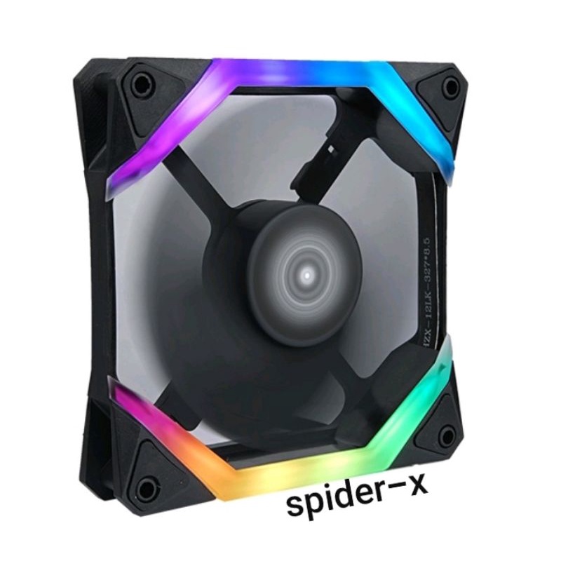 Jual NYK Spider X Shape Fan Casing 12cm LED RGB Illumination Fan cpu ...