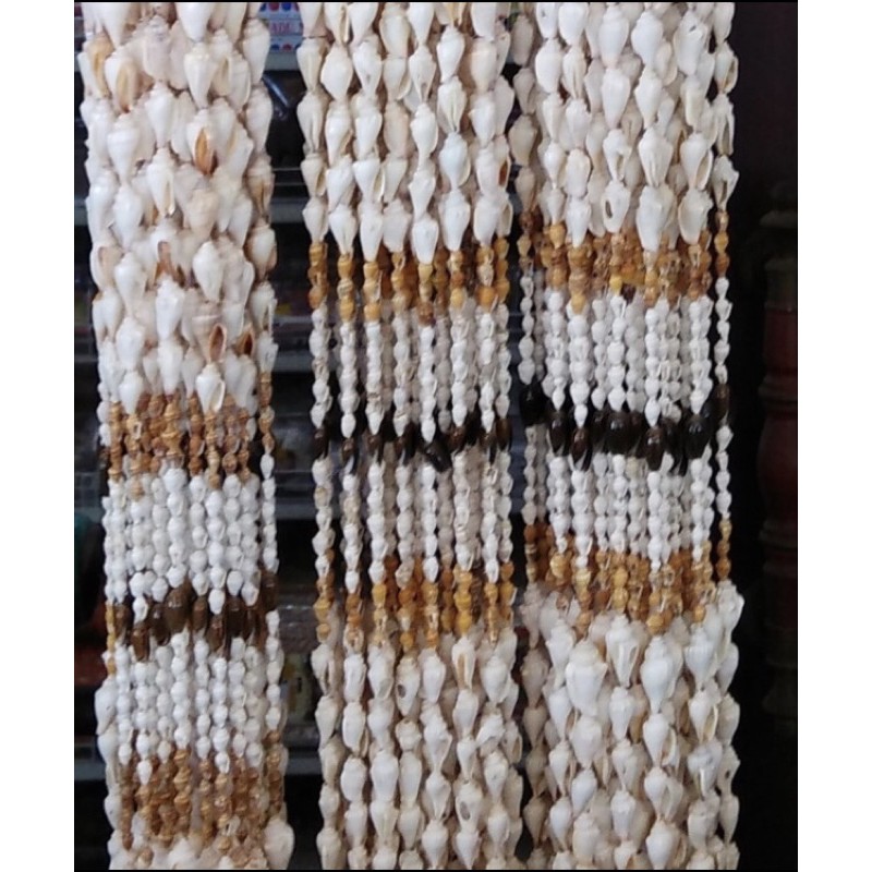 tirai / gorden kerang putih murah FREE KARDUS DAN BUBLE WRAP