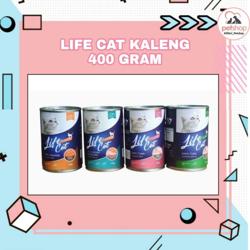 Jual Life Cat Kaleng Kitten Adult Gr Makanan Basah Kucing Kaleng