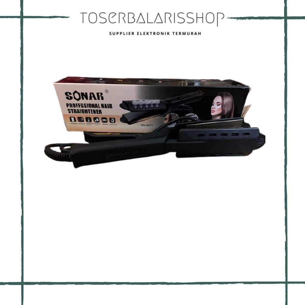 CATOK RAMBUT SONAR SN-8077 / PROFESIONAL HAIR STRAIGHTENER | AutoStock