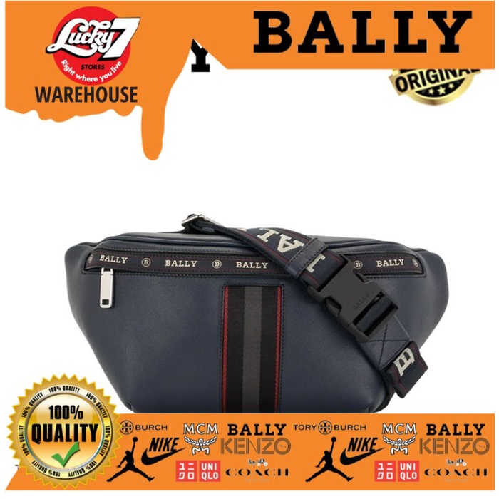 Jual TAS BALLY Hakab Leather Bum Bag In Blue 100 ORIGINAL BALLY