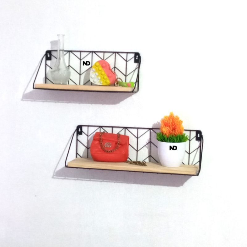 Jual rak dinding tempel RADIT HITAM ZIG-ZAG rak serbaguna organizer ...