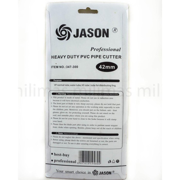 Jual Gunting Cutter Pipa Vinyl Pvc Pexalpex Uk. 42Mm Merk Jason ...
