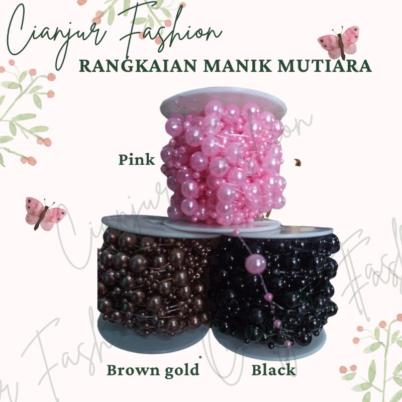 Jual RANGKAIAN MANIK MUTIARA UNTUK BUKT, RAMBUT, DAN KUE | Shopee Indonesia