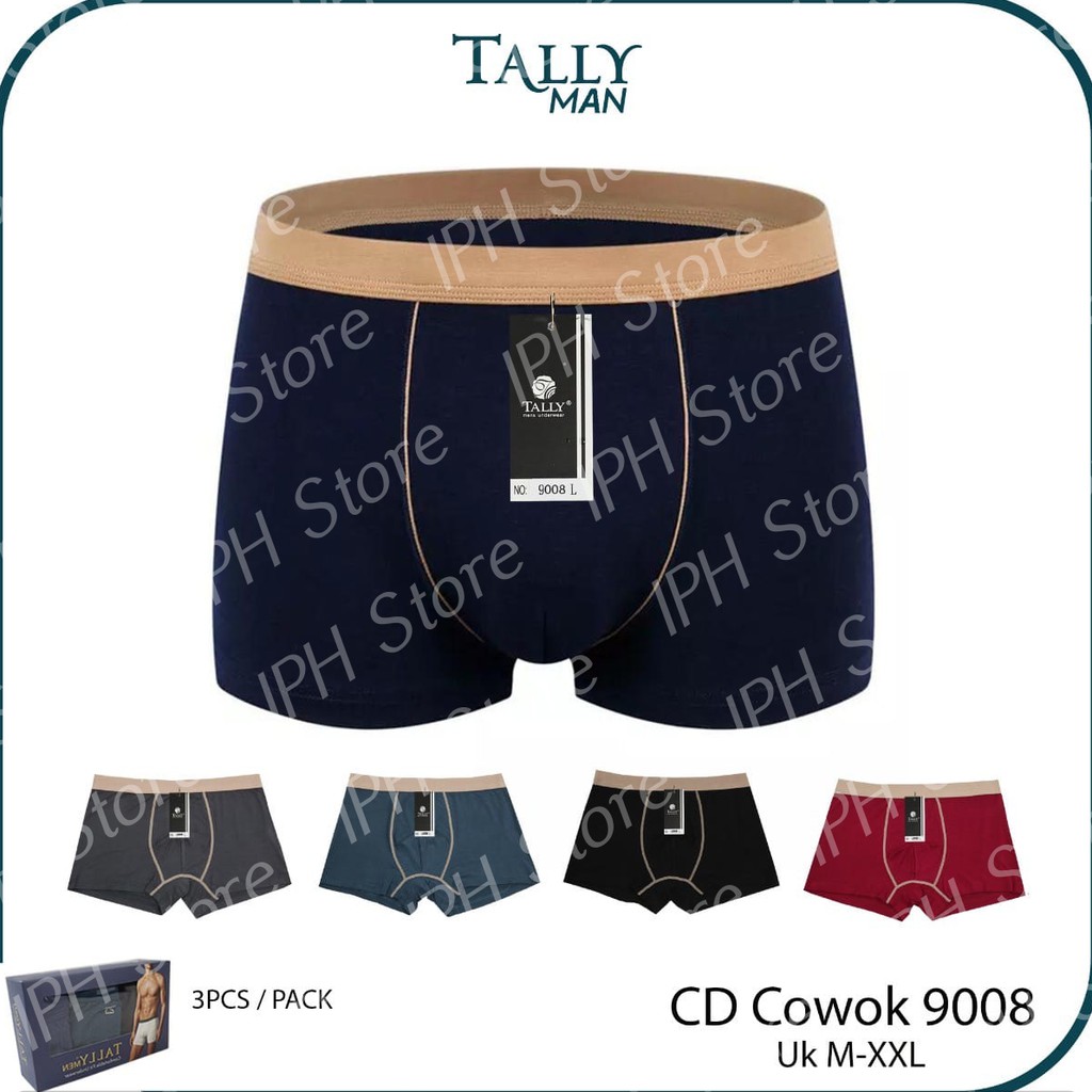 Jual Celana Dalam Boxer Pria Tally 9008 (1 Box isi 3pcs) | Shopee Indonesia