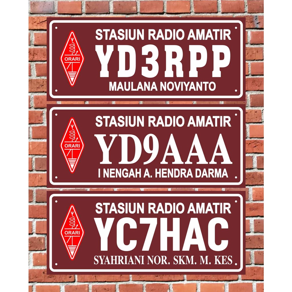 Jual PAPAN - AKRILIK CALLSIGN RAPI/ORARI 10.28 DENGAN NAMA UKURAN ...