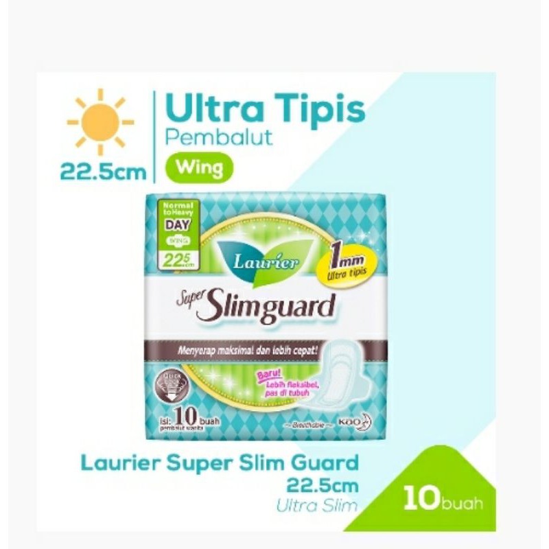 Jual Laurier Super Slimguard Day Wing 10Pcs | Shopee Indonesia