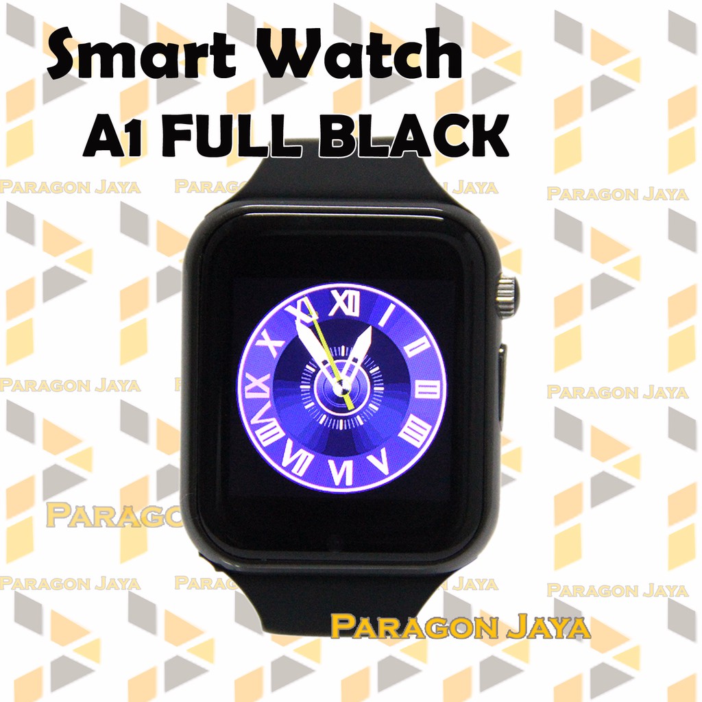 Jual SMART WATCH A1 / SMARTWATCH U10 FULL BLACK SIMCARD MICRO MEMORY ...