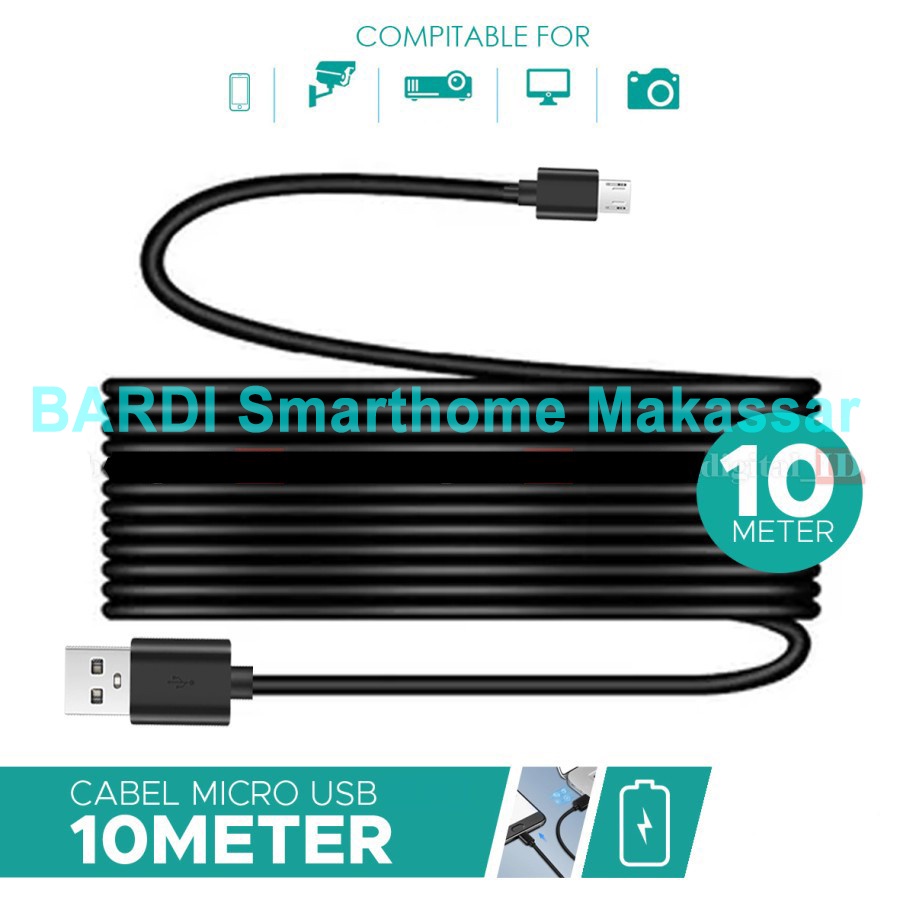 Jual Kabel Micro USB 10 METER Charge Kabel Cas Panjang IP Cam Camera ...