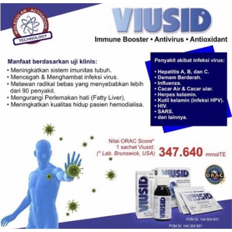 Jual Viusid sirup 100 ml ( antivirus pilihan untuk HIV, hepatitis, dll ...