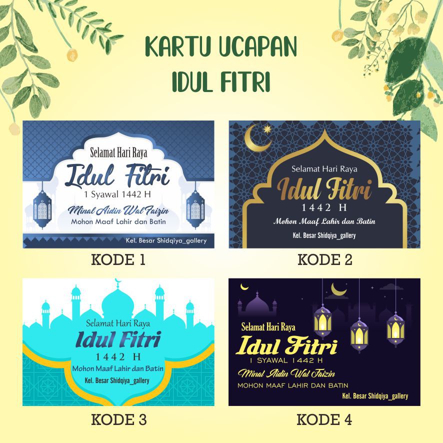 Jual Kartu Ucapan Idul Fitri / Kartu Parcel / Thankscard Lebaran ...