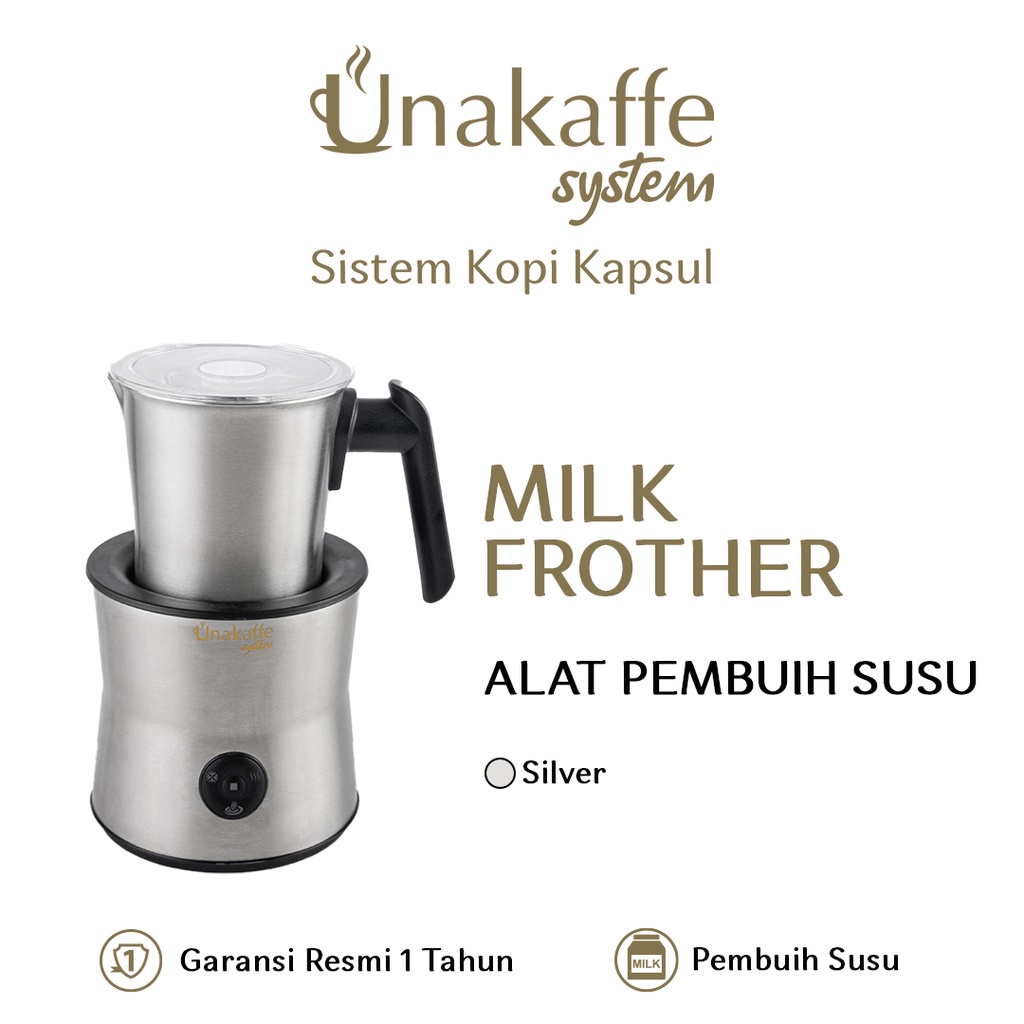 Jual UNAKAFFE SYSTEM Milk Frother Silver Shopee Indonesia