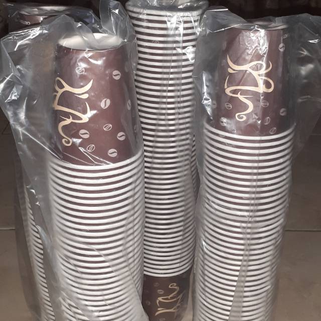 Jual Paper Cup kopi, teh, susu hangat ukuran 8 | Shopee Indonesia