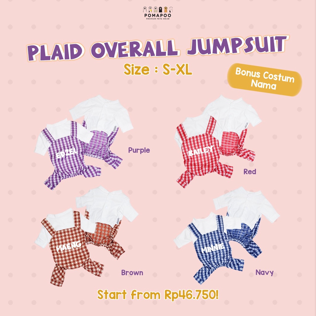 Jual POMAPOO Overall Jumpsuit Kucing dan Overall Jumpsuit Anjing