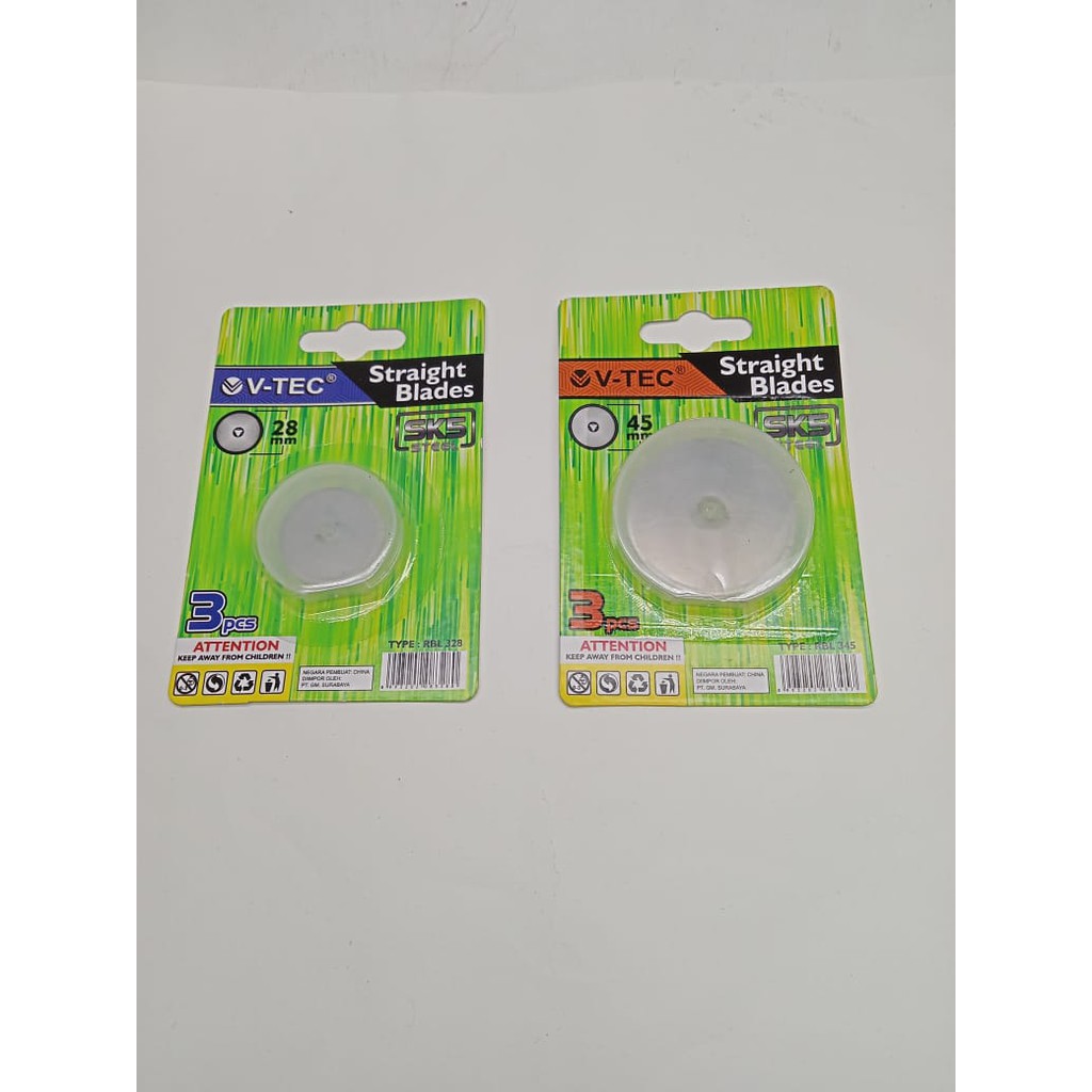 Jual V-TEC STRAIGHT BLADE (reffil blade for Rotary Cutter) 28mm & 45mm ...