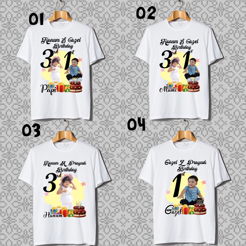 Jual KAOS ULTAH COUPLE/ Baju ulang tahun anak perempuan / kaos sablon