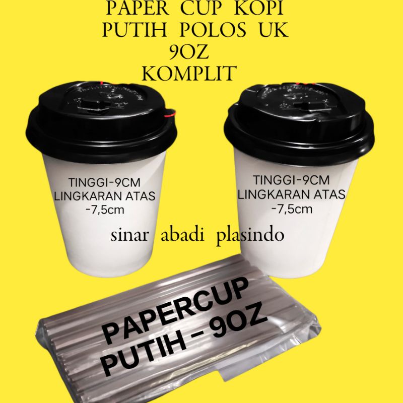 Jual PAPERCUP/CUP KOPI/GELAS KERTAS/GELAS KOPI/ (1 SET ) ISI 50 PCS ...