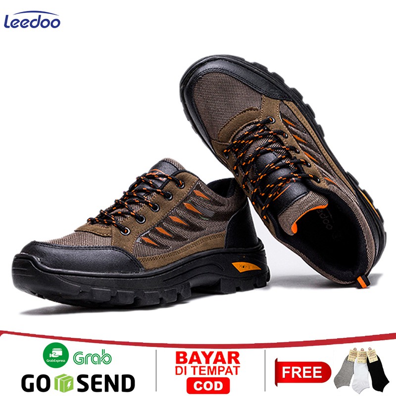 Jual Leedoo Sepatu Gunung Pria Outdoor Hiking Tahan Air Mh201 Shopee Indonesia