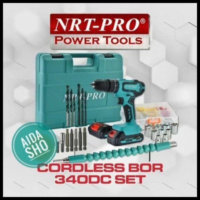 Jual Mesin Bor Portable Nrt Pro Dc 340 Set 20v Cordless Impact Hammer