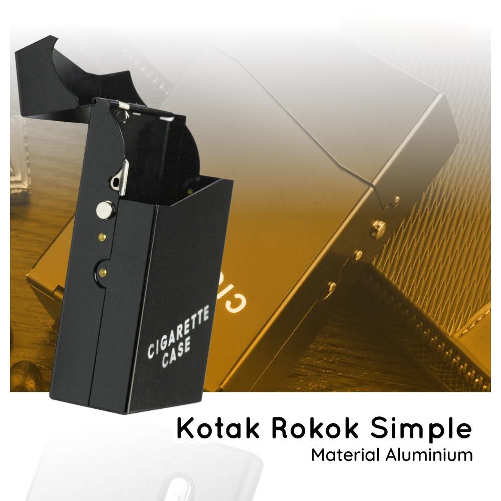 Jual Kotak Rokok Case Simple Elegan Material Aluminium Bungkus Wadah ...