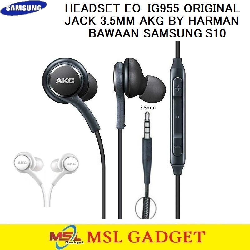 Jual Headset Earphone Samsung S10 S9 Note 9 Akg Eo Ig955 35mm Original 100 Shopee 0366