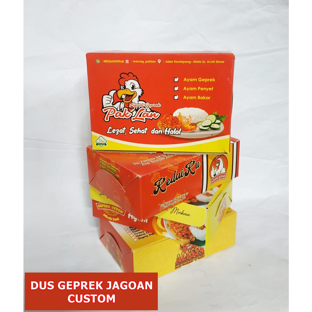 Jual Dus Ayam Geprek Bungkus Ayam Geprek Dos Ayam Geprek Ayam Krispi