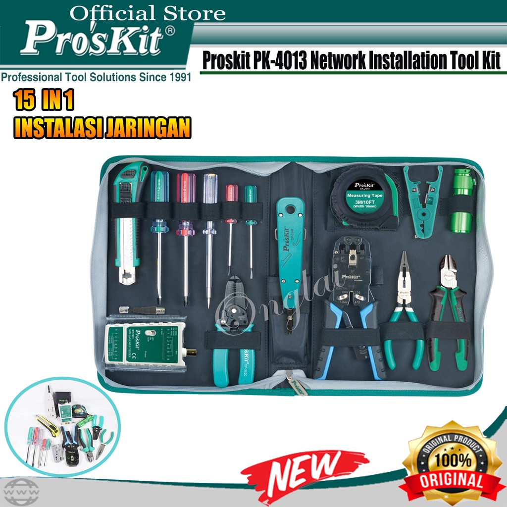 Jual Pro'sKit - Pro'sKit Peralatan Instalasi Jaringan Pk-4013 15 In 1 ...
