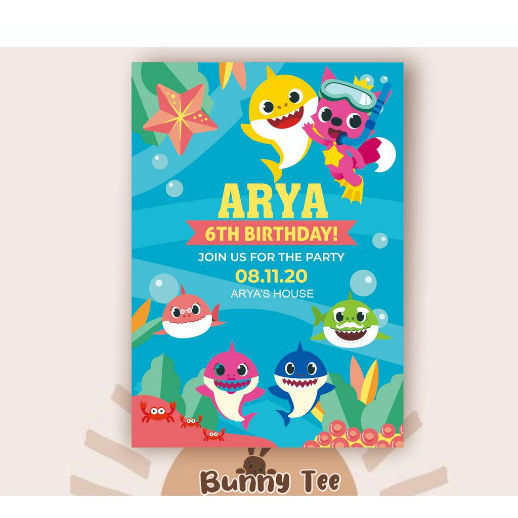 Jual Undangan Ultah BABY SHARK | Shopee Indonesia