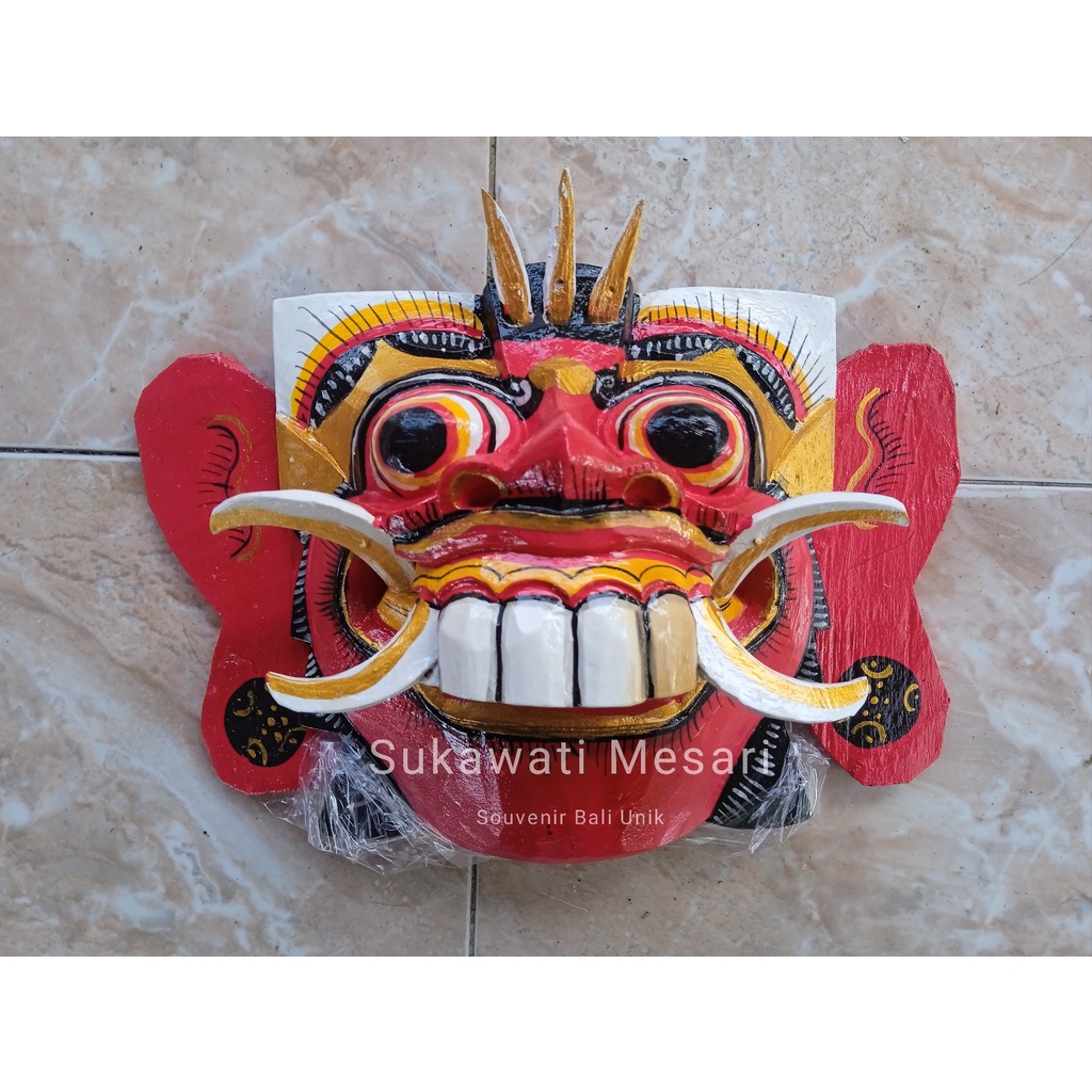 Jual Topeng Tapel Rangda Lengkap Dengan Aksesoris Lidah Dan Rambut ...
