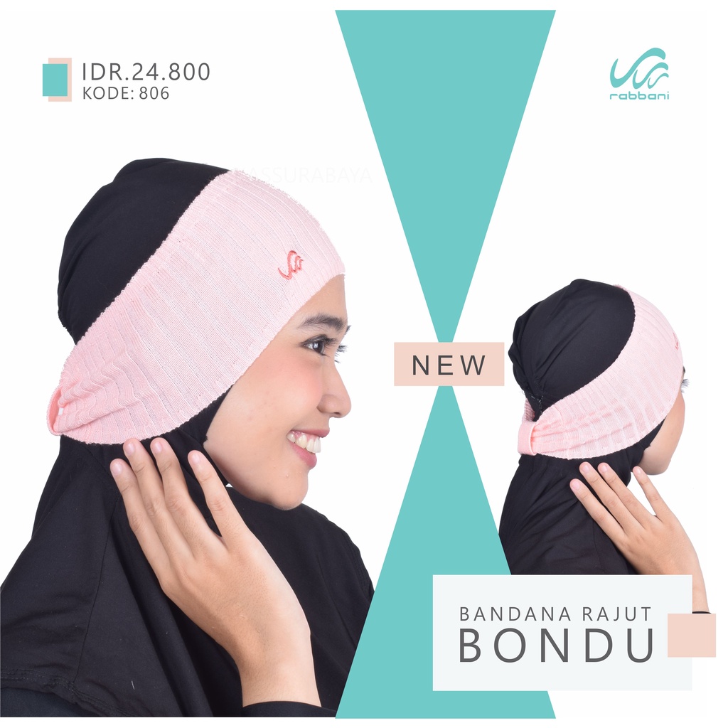 Jual BANDANA BAHAN RAJUT RAJUT BONDU RABBANI | Shopee Indonesia