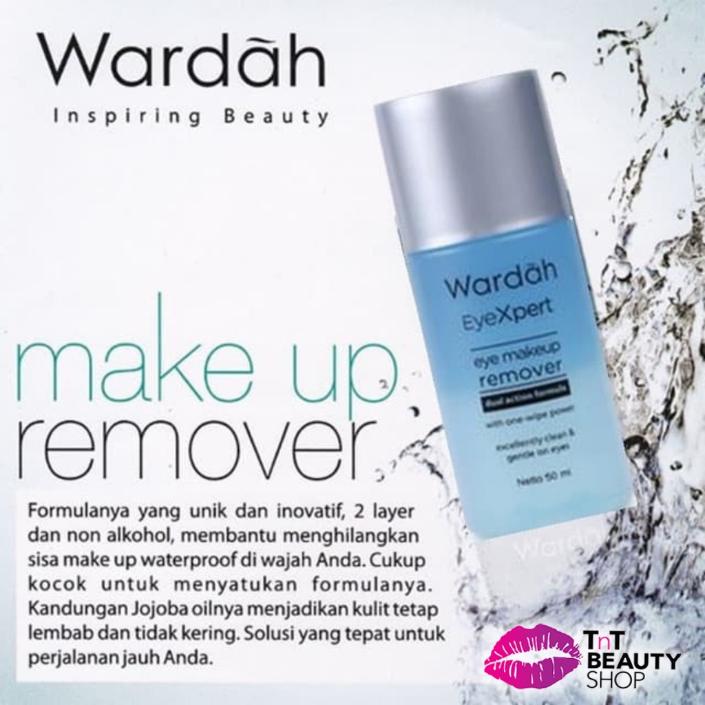 Jual Wardah EyeXpert Eye & Lip Make Up Remover 50ml 100 ml