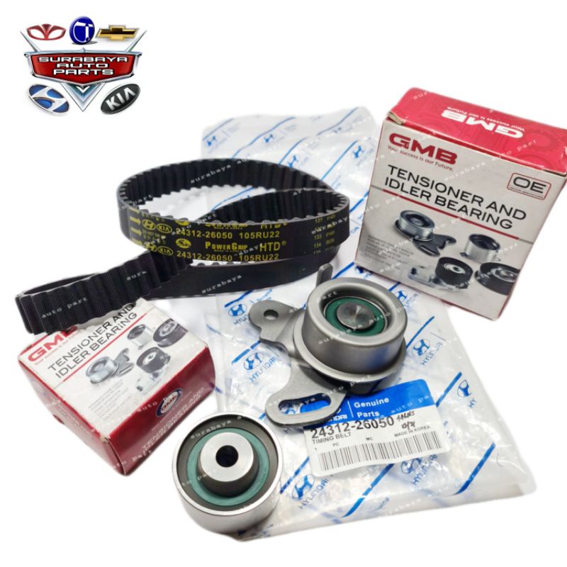 Jual Timing Belt Set Tensioner Idler Hyundai Matrix Kia Rio Pride ...
