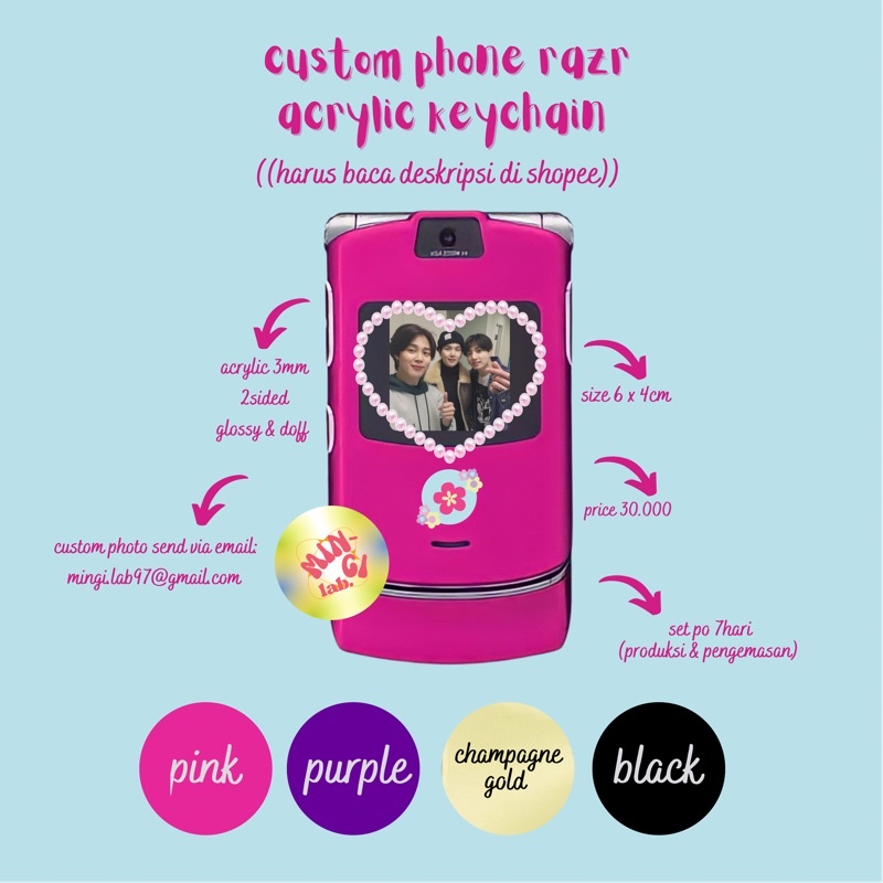 Jual Custom Phone-Razr Acrylic Keychain | Shopee Indonesia