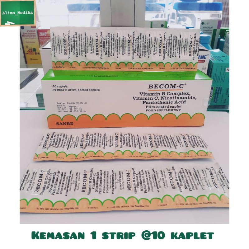 Jual Becom C Multivitamin 1 Strip 10 Kaplet Shopee Indonesia