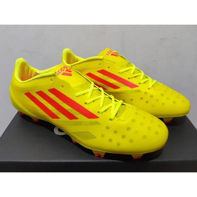 Sepatu Bola Soccer Adidas F50 X 99.1 Yellow Stripes Crazy Orange FG