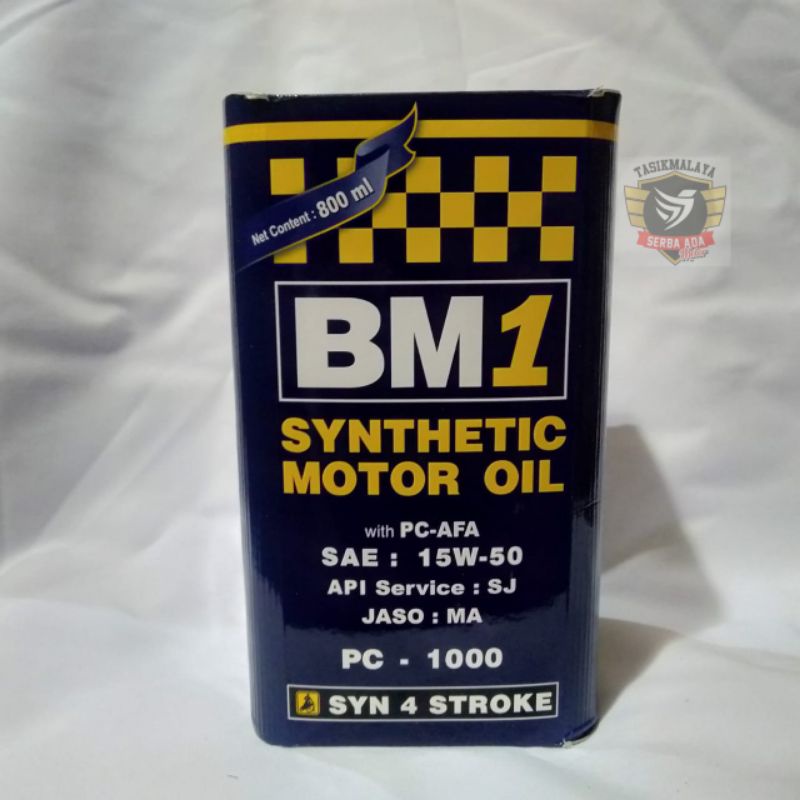Jual BM 1 SYNTHETIC MOTOR OIL PC-1000 SYN 4 STROKE 800 ml | Shopee ...