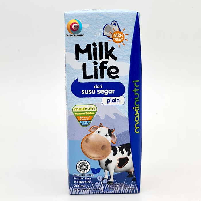Jual Susu Uht Milk Life Plain 200 Ml Shopee Indonesia 5989