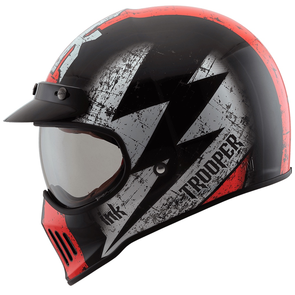 Jual HELM INK TROOPER THUNDER - BLACK/ORANGE FLUO | Shopee Indonesia