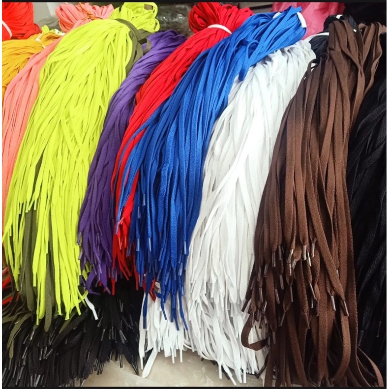 Jual GROSIRAN MURAH 20 pasang tali sepatu model gepeng/tali sepatu