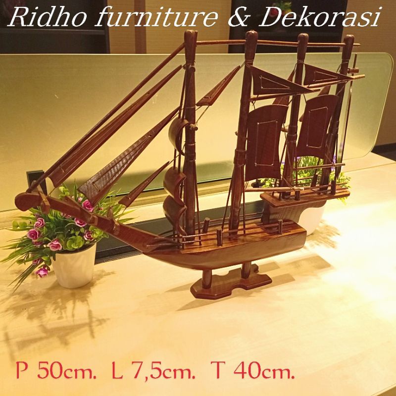 Jual Miniatur Kapal / Miniatur kapal Kayu / Hiasan kapal / Kapal kecil