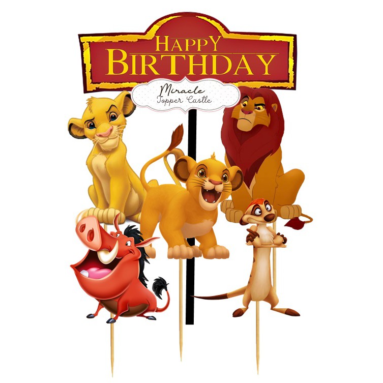 Decorazione Festa Compleanno Topper Per Torta Re Leone - 12 Mini Figure PVC Per Decorazione Compleanno Cake Topper Lion King