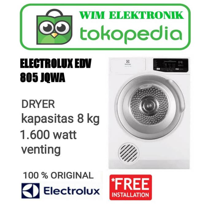 Jual Mesin Dryer / Pengering Electrolux Edv 805 Jqwa / Edv805Jqwa 8 Kg