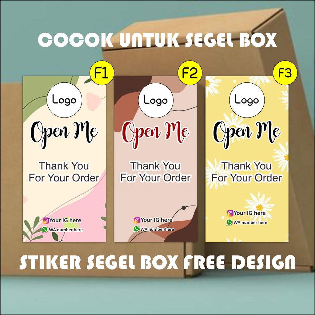 Jual Stiker Segel Box Product GRATIS DESIGN | Shopee Indonesia