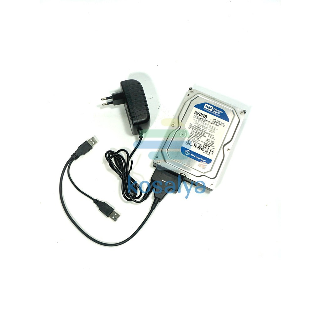 Jual Kabel Converter USB 2.0 To Sata HDD + Adaptor 12v 2a | Shopee ...