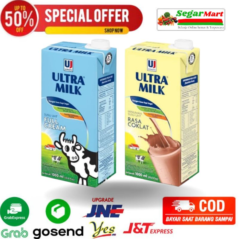 Jual Susu UHT ultra milk 1 liter segarmart | Shopee Indonesia
