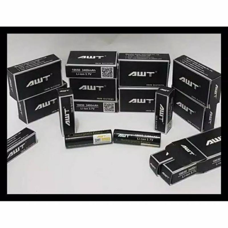 Jual BATERA1 AWT HITAM 3400 mAh HARGA PER 1 PCS | Shopee Indonesia