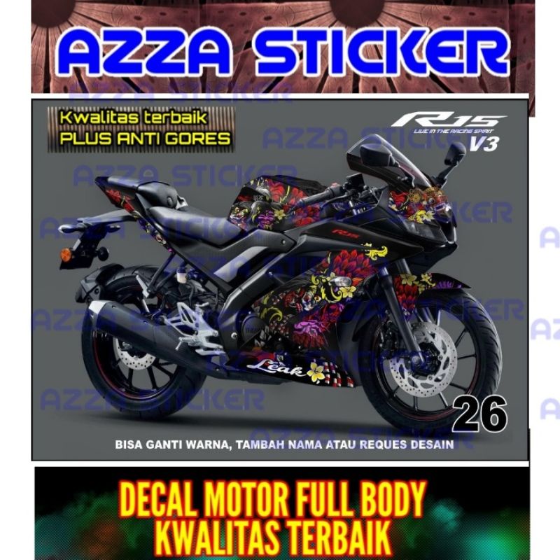 Jual Sticker Decal R15 V3 Full Body Stiker R15 V3 Dekal R15 V3 Full ...